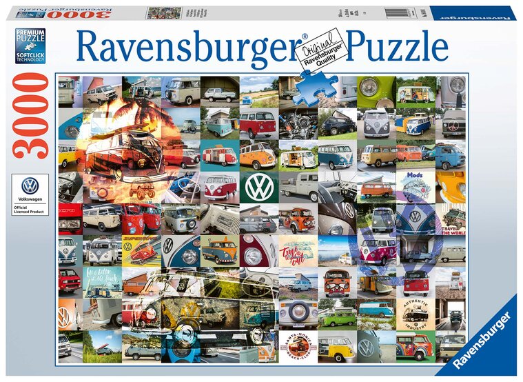 Product Image for Ravensburger Puslespill, 99 VW Bulli Moments 3000 brikker