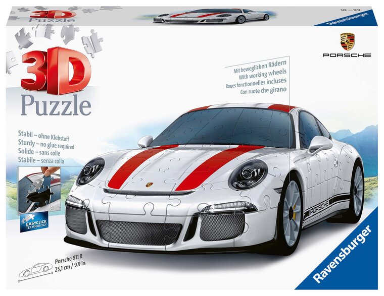 Product Image for Ravensburger 3D Puslespill, Porsche 911 R 108 brikker