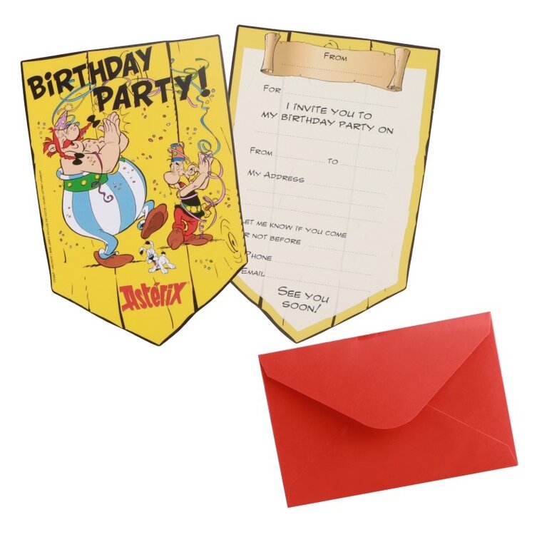 Product Image for Asterix Invitasjoner med konvolutter 8 stk.