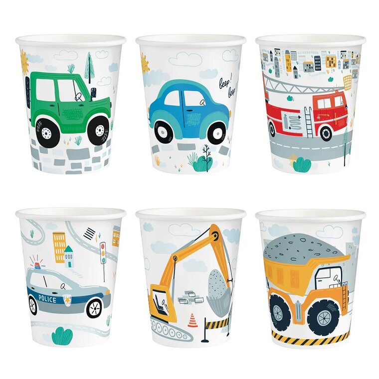 Product Image for Kjøretøy Pappkopper 6 stk.