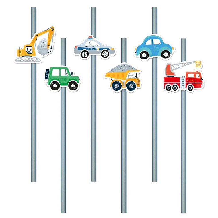 Product Image for Kjøretøy Pappsugerør 6 stk.