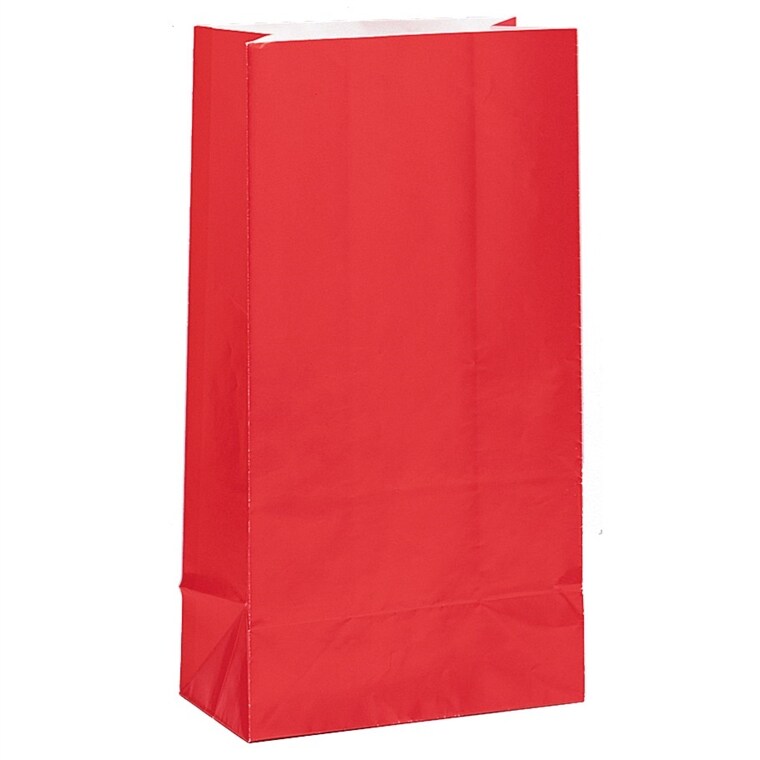 Product Image for Godteposer i papir - Rød 12 stk.