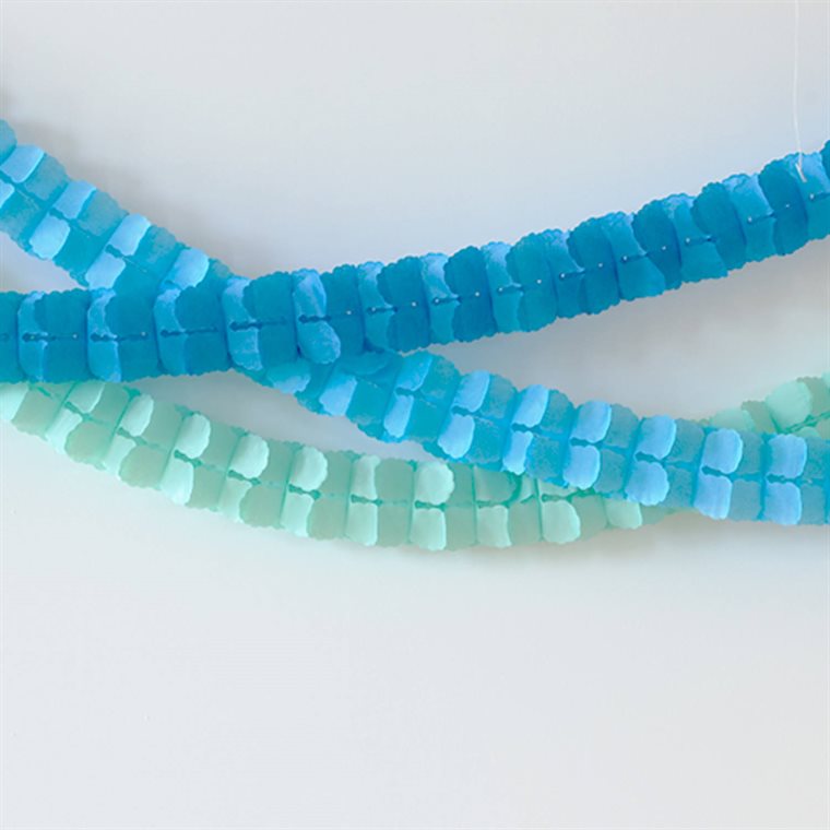 Product Image for Papirgirlander Blå 3 meter 3-stk