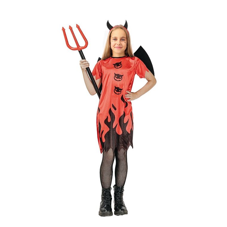 Product Image for Red Devilgirl Kostyme Barn 10-12 år (135-152 cm)