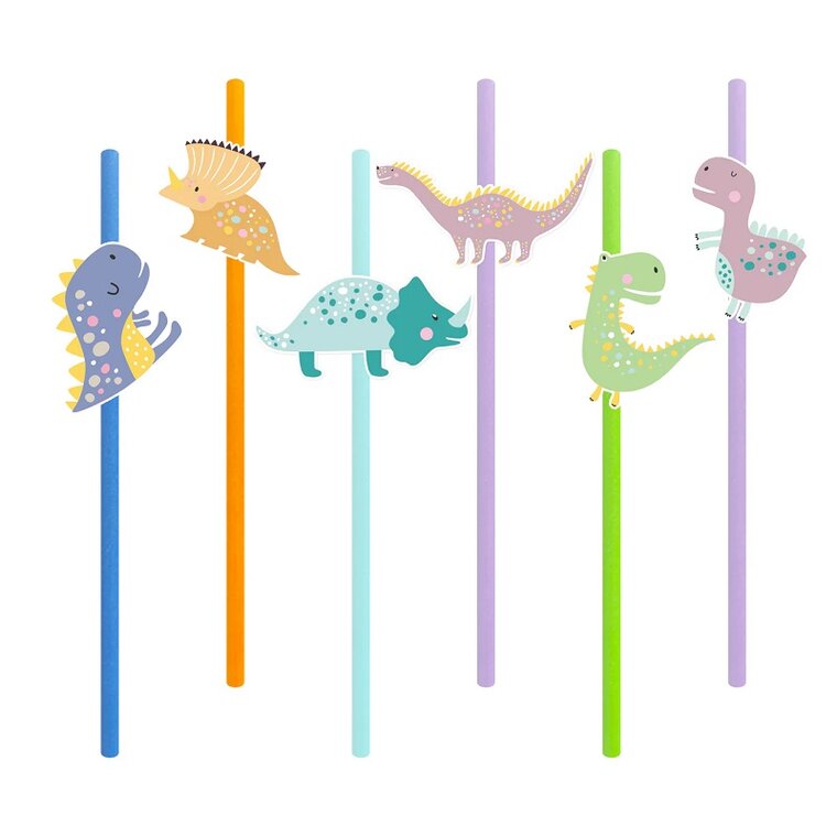 Product Image for Dinosaur Sugerør 6 stk.