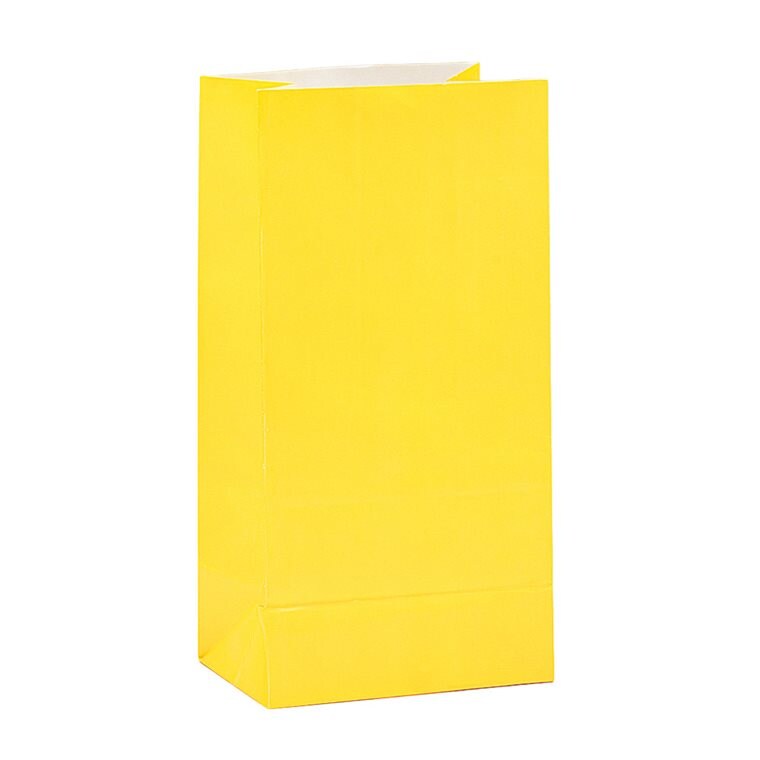 Product Image for Godteposer i papir - Gul 12 stk.