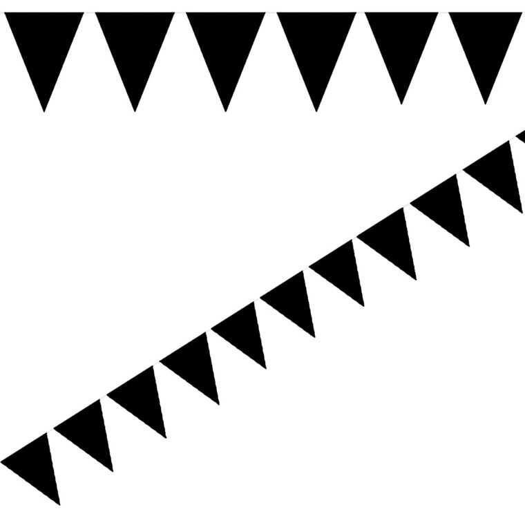 Product Image for Flaggirlander Mini - Svart 3 meter