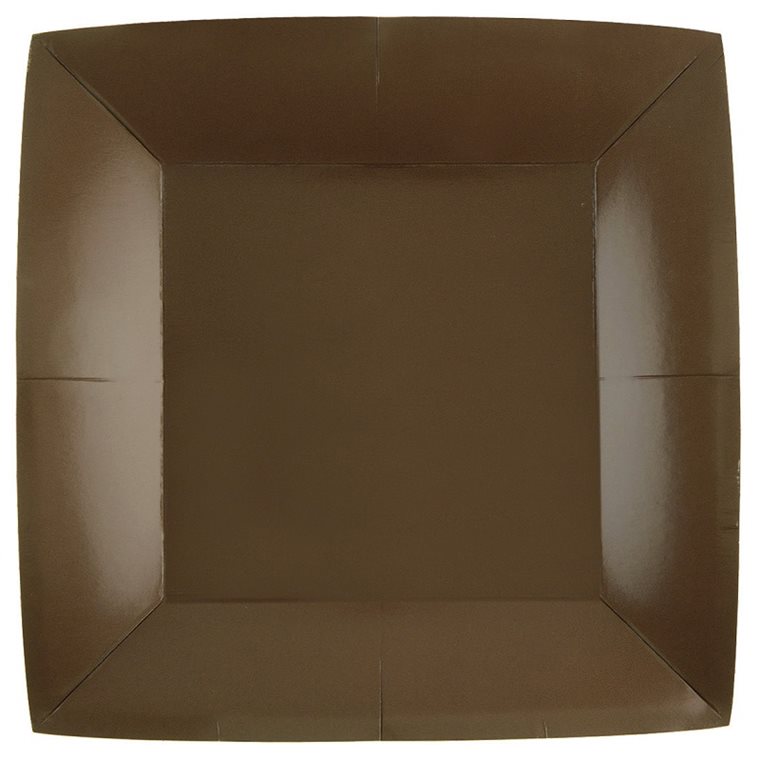 Product Image for Papptallerkener 23 cm - Brun 10 stk.