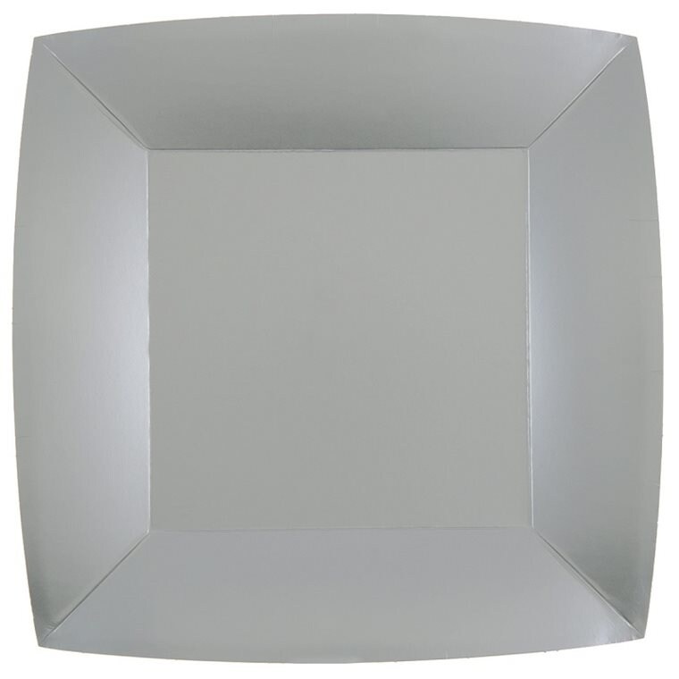 Product Image for Papptallerkener 23 cm - Sølv 10 stk.
