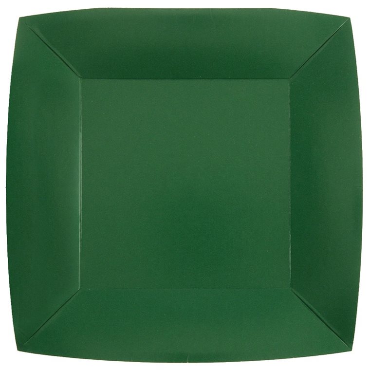 Product Image for Papptallerkener 23 cm - Mørkegrønn 10 stk.
