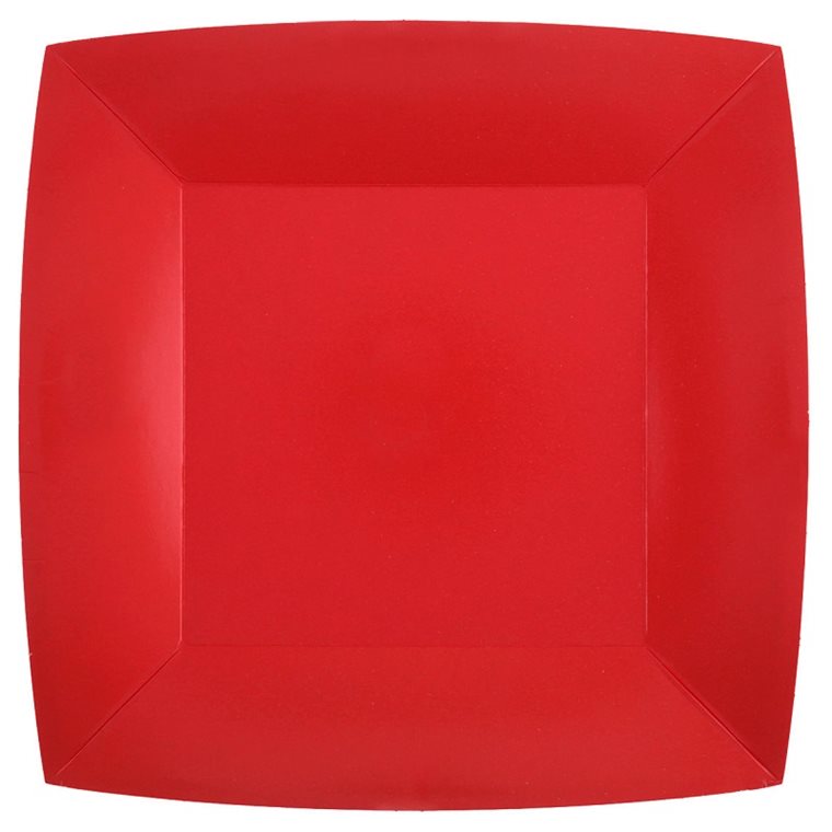 Product Image for Papptallerkener 23 cm - Rød 10 stk