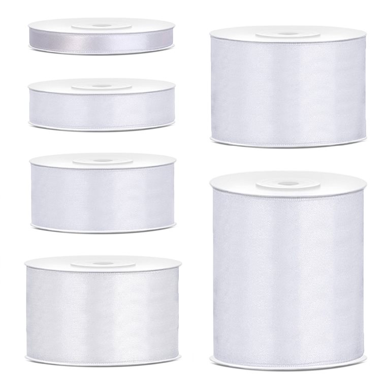 Product Image for Satengbånd, Hvit 25 meter
