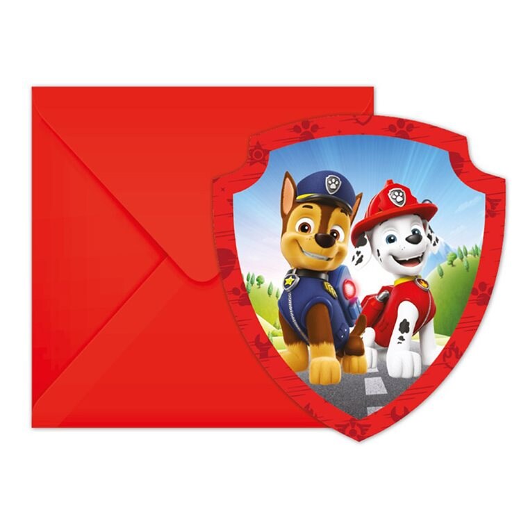 Product Image for Paw Patrol - Invitasjoner med konvolutter 6 stk.