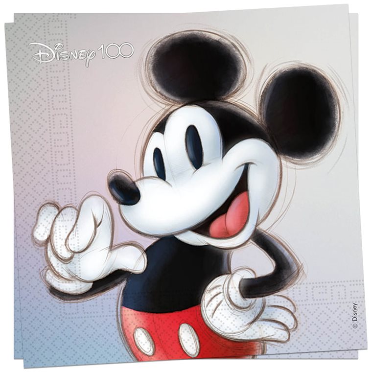 Product Image for Disney 100-årsjubileum - Servietter Mikke 20 stk.
