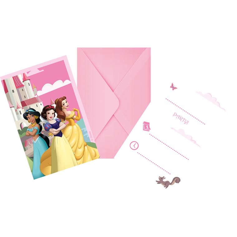 Product Image for Disney Prinsesser - Invitasjoner med konvolutter 6 stk.