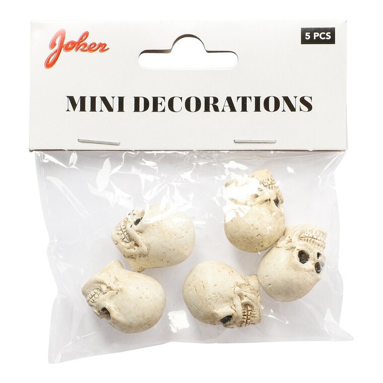 Product Image for Halloweendekorasjon - Små hodeskaller 2,2 cm 5 stk.