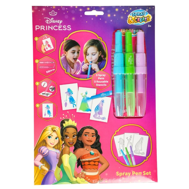 Product Image for Disney Prinsesser Spraypenner og sjablonger