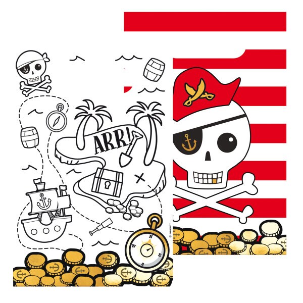 Product Image for Pirates Map - Godteposer av papir 8 stk.