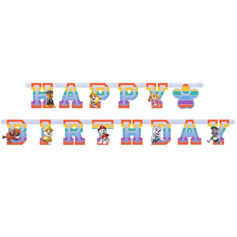Product Image for Paw Patrol Party - Girlander Happy Birthday 180 cm
