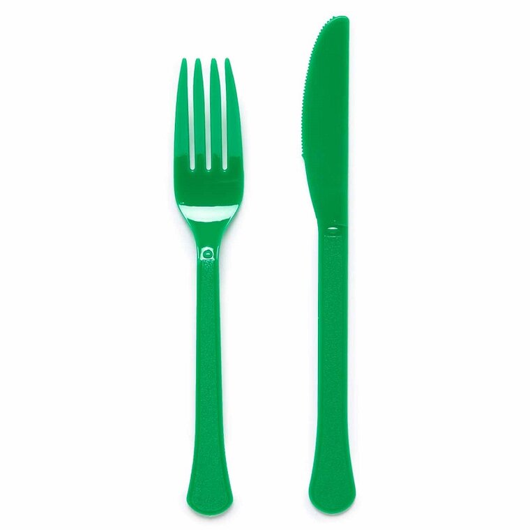 Product Image for Plastbestikk Grønne 24 stk.