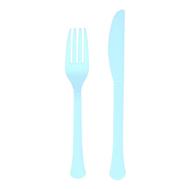 Product Image for Plastbestikk Lyseblå 24 stk.