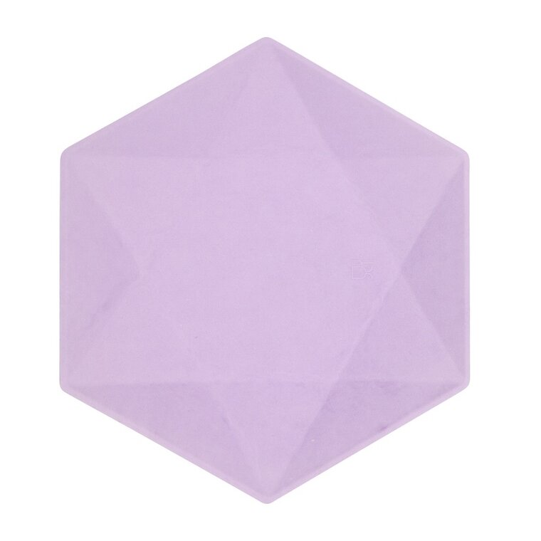 Product Image for Tallerkener Decor Premium Hexagon 26 cm Lilla 6 stk.