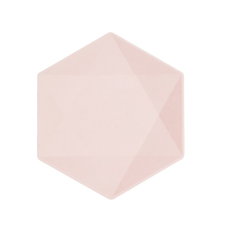 Product Image for Tallerkener Decor Premium Hexagon 21 cm Rosa 6 stk.