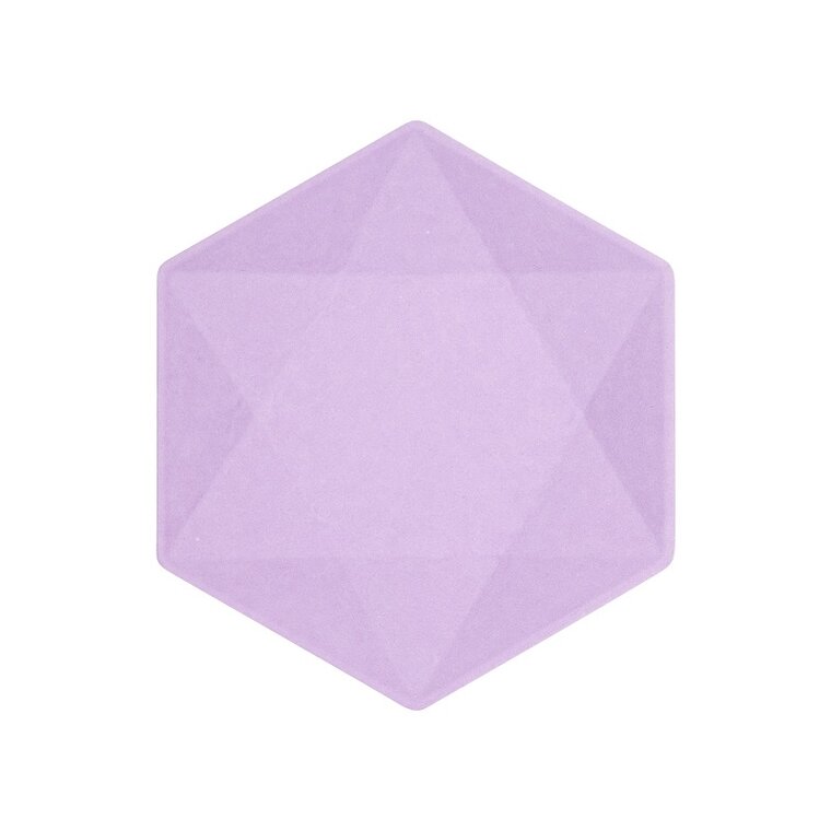Product Image for Tallerkener Decor Premium Hexagon 21 cm Lilla 6 stk.