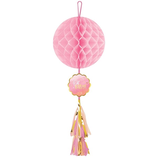 Product Image for Oh Baby Pink, Honeycomb med tassels