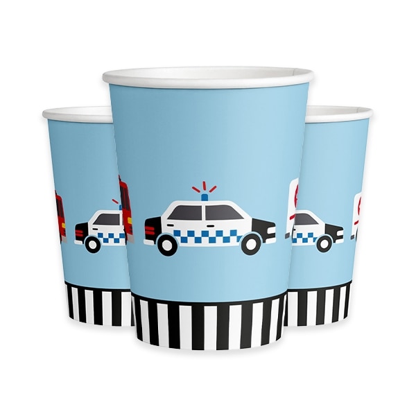 Product Image for Kjøretøytema - Pappkopper 8 stk.