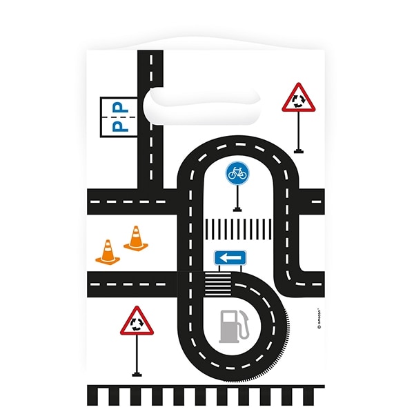 Product Image for Kjøretøytema - Godteposer i papir 8 stk.