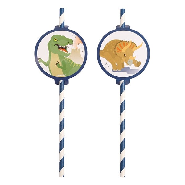 Product Image for Happy Dinosaur - Pappsugerør 8 stk.