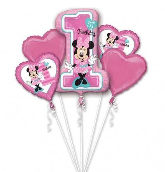 Product Image for Ballongbukett - Minnie Mus 1 år