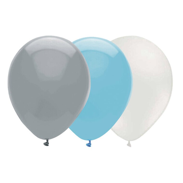 Product Image for Ballongkombo - Grå-Lyseblå-Hvit 15 stk.