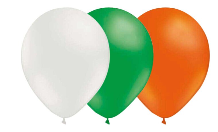 Product Image for Ballongkombo - Hvit-Grønn-Oransje 15 stk.