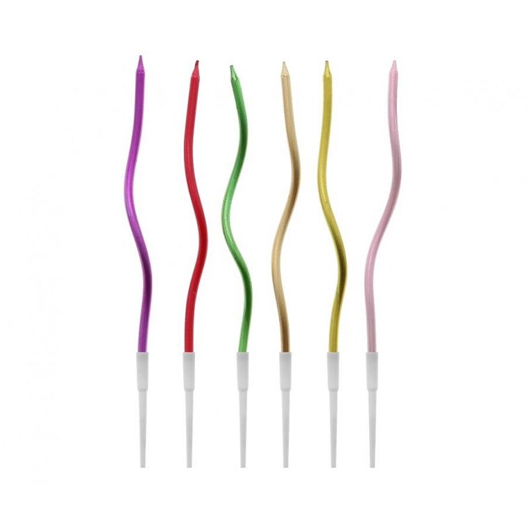 Product Image for Kakelys - Bølgete Metallic 6 stk.