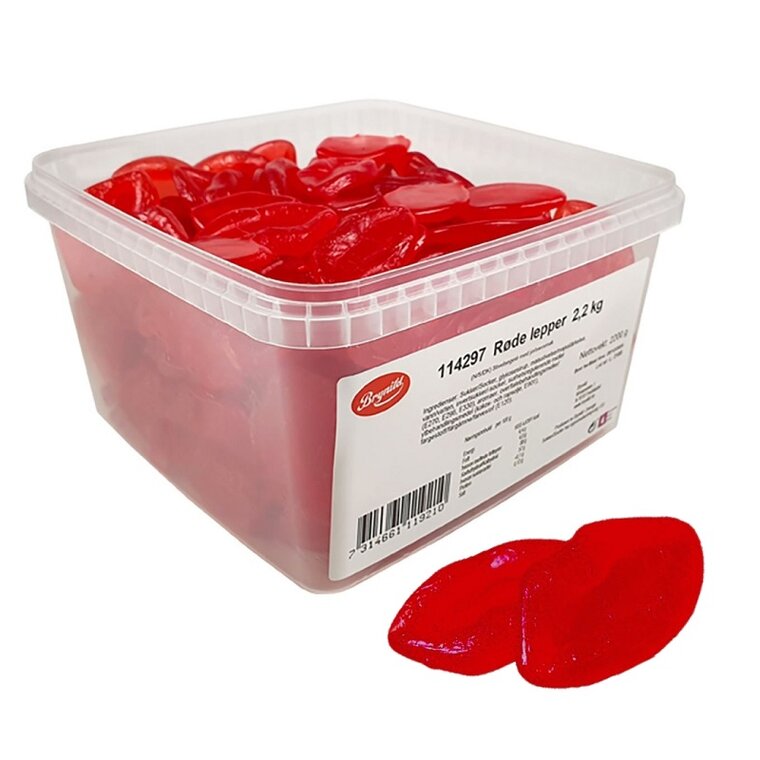 Product Image for Røde Godterilepper i Stor Pakke 2,2 kg