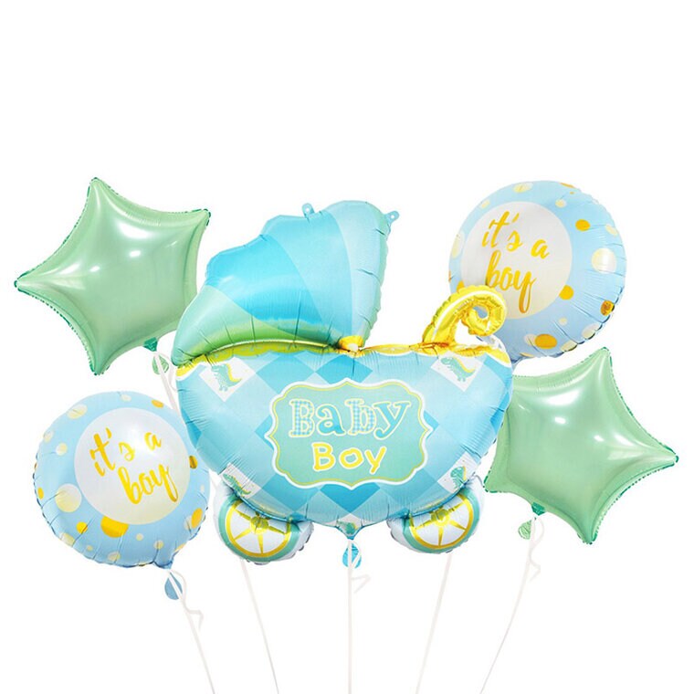 Product Image for Ballongbukett - Blå Barnevogn