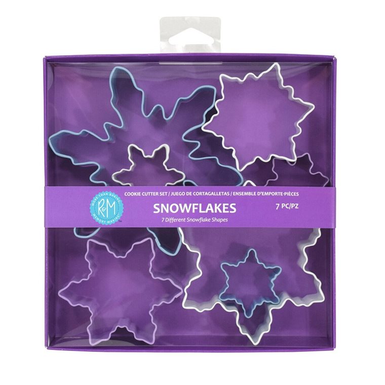 Product Image for Kakeformer i stål av snøfnugg 7 stk.