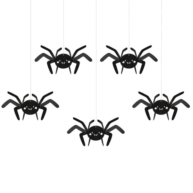 Product Image for Hengende dekorasjoner - Halloween Edderkopper 5 stk.
