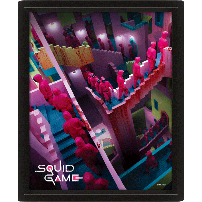 Product Image for Squid Game - 3D Canvas-plakat Crazy Stairs
