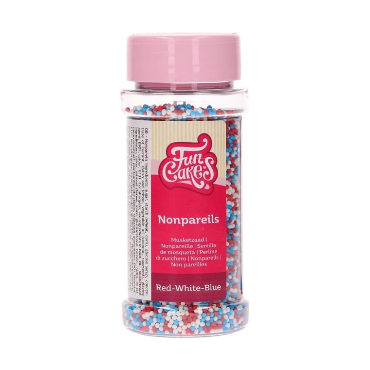 Product Image for FunCakes - Sukkerperler Rød-Hvit-Blå 80 gram
