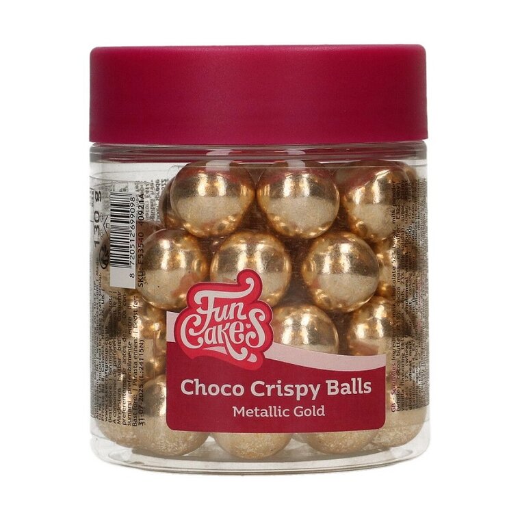 Product Image for FunCakes - Store Sjokoladekuler i Gull 130 gram