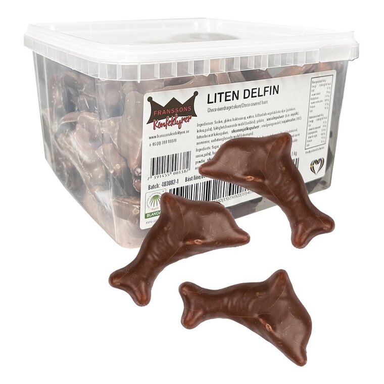 Product Image for Små Sjokoladedelfiner i Stor pakke 1,1 kg