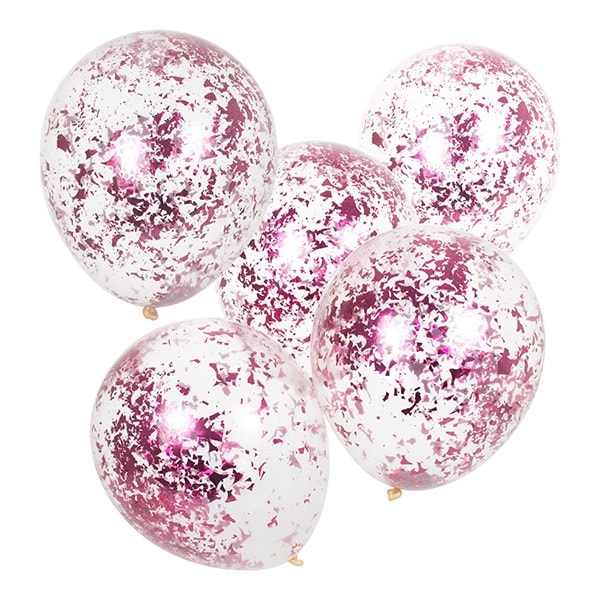 Product Image for Ballonger, Glitterkonfetti Rosa 5-pack