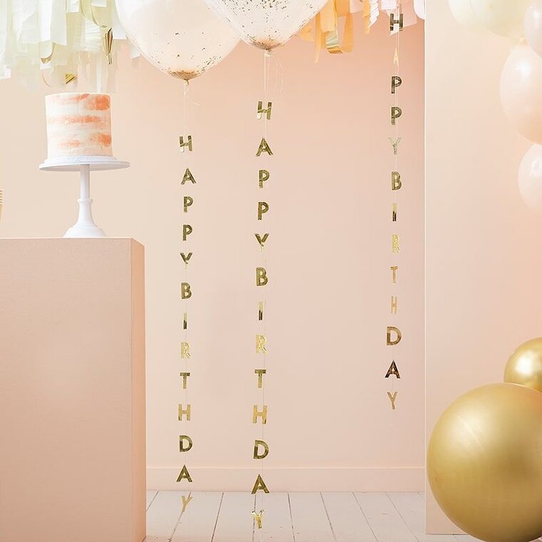 Product Image for Ballongsvans Happy Birthday - Gull