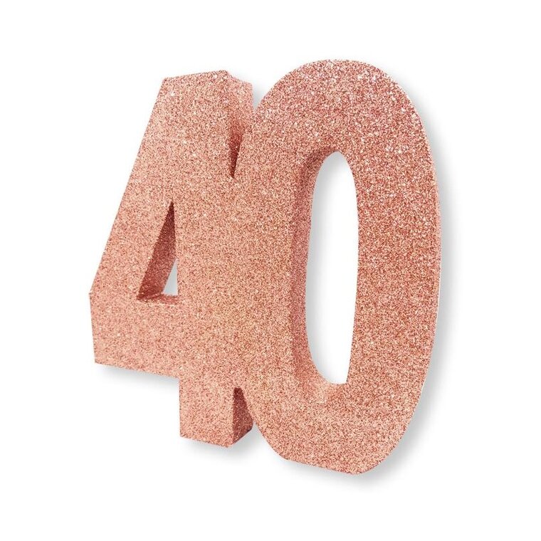 Product Image for Rosegullglitrende borddekorasjon 40 år