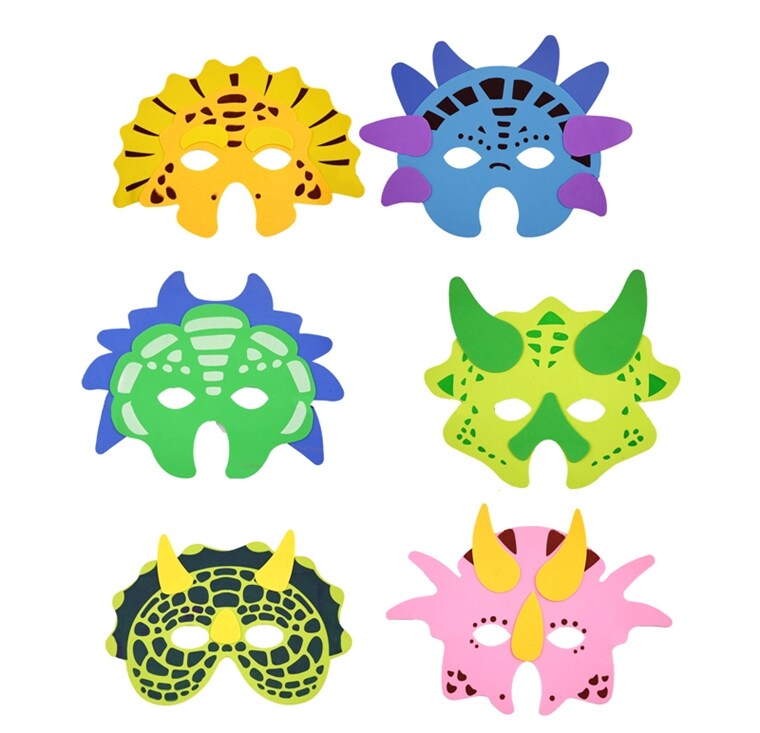 Product Image for Dinosaurmasker av mykt foam (stykkevis)