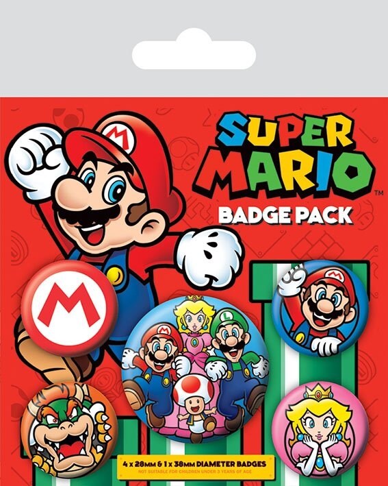 Product Image for Super Mario Bros - Knapper 5 stk.