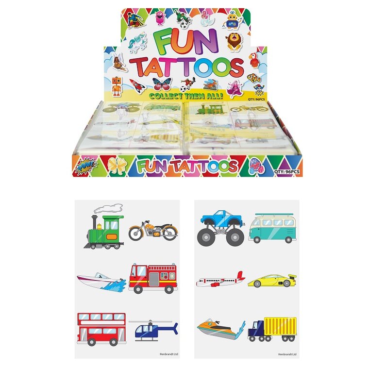 Product Image for Tatoveringer med motiv av kjøretøy 6 stk.